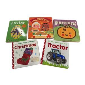 Lot of 5 Holiday Seasonal Baby Toddler Interactive Board Books